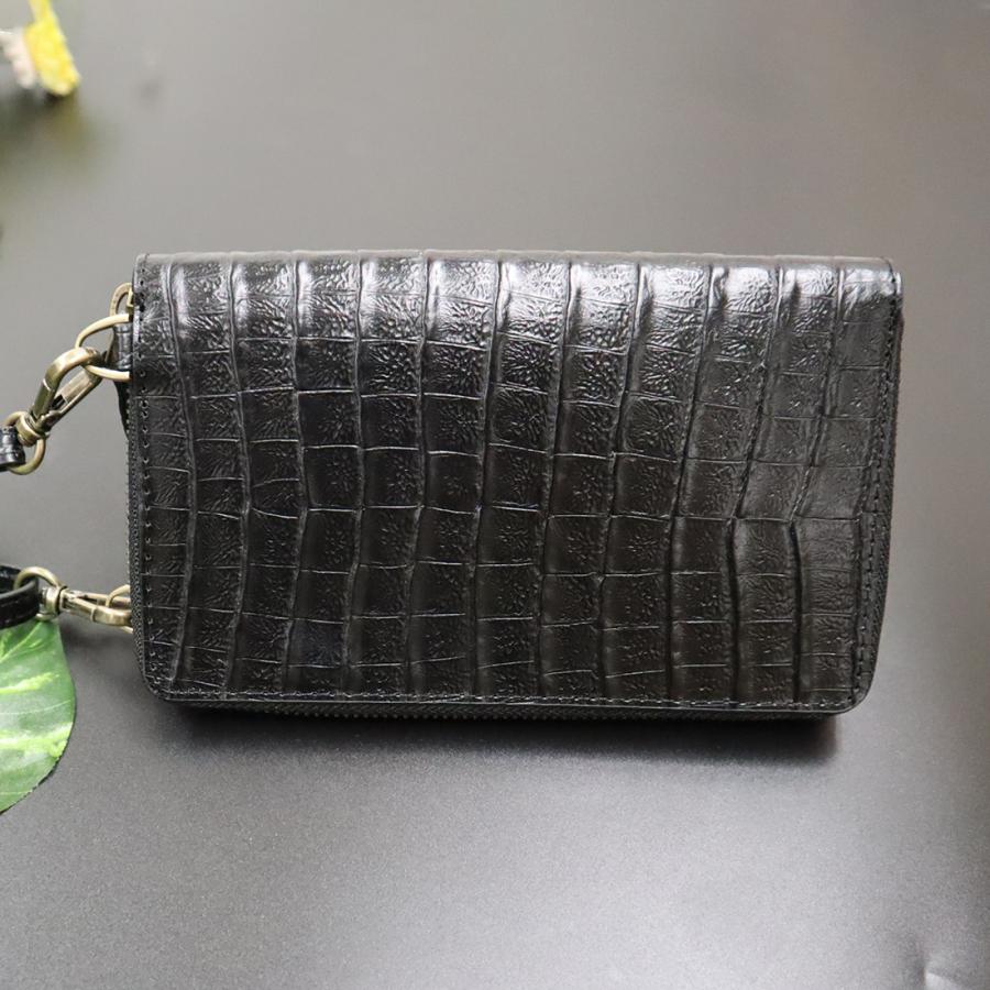 クロコダイル ショルダーバッグ ポシェット RODANIA ロダニア ホーン