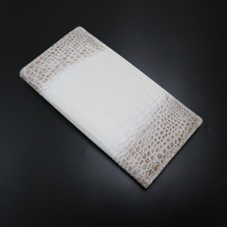 ヒマラヤ クロコダイル 長財布 RODANIA ロダニア 長札 ワニ革 本