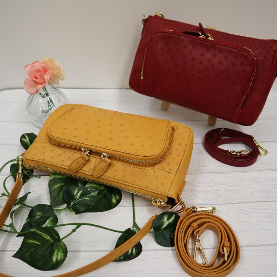 Ostrich オーストリッチ 2WAYショルダーバッグ ポシェット Ostrich オーストリッチ 2WAYショルダーバッグ ポシェット