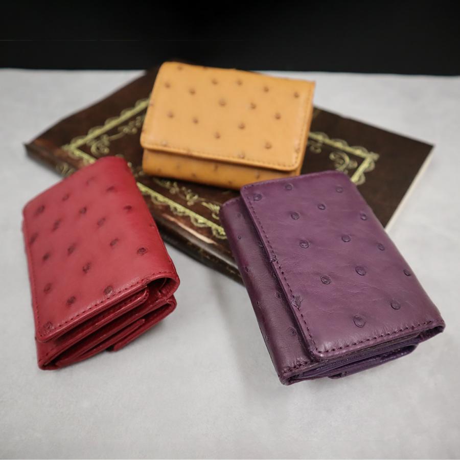 Ostrich オーストリッチ 三つ折り財布 コンパクト財布 本革 Ostrich オーストリッチ 三つ折り財布 コンパクト財布 本革