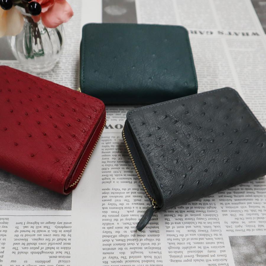 ポイント10倍 OSTRICH オーストリッチ 二つ折り財布 本革 開運 金運 財運 縁起 財布 |  | 01