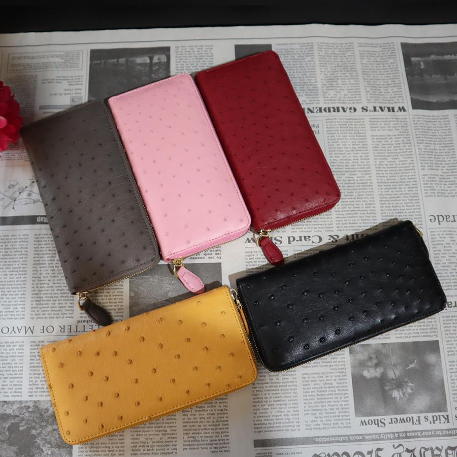 オーストリッチ 長財布 贅沢フルポイント 本革 開運 金運 財運