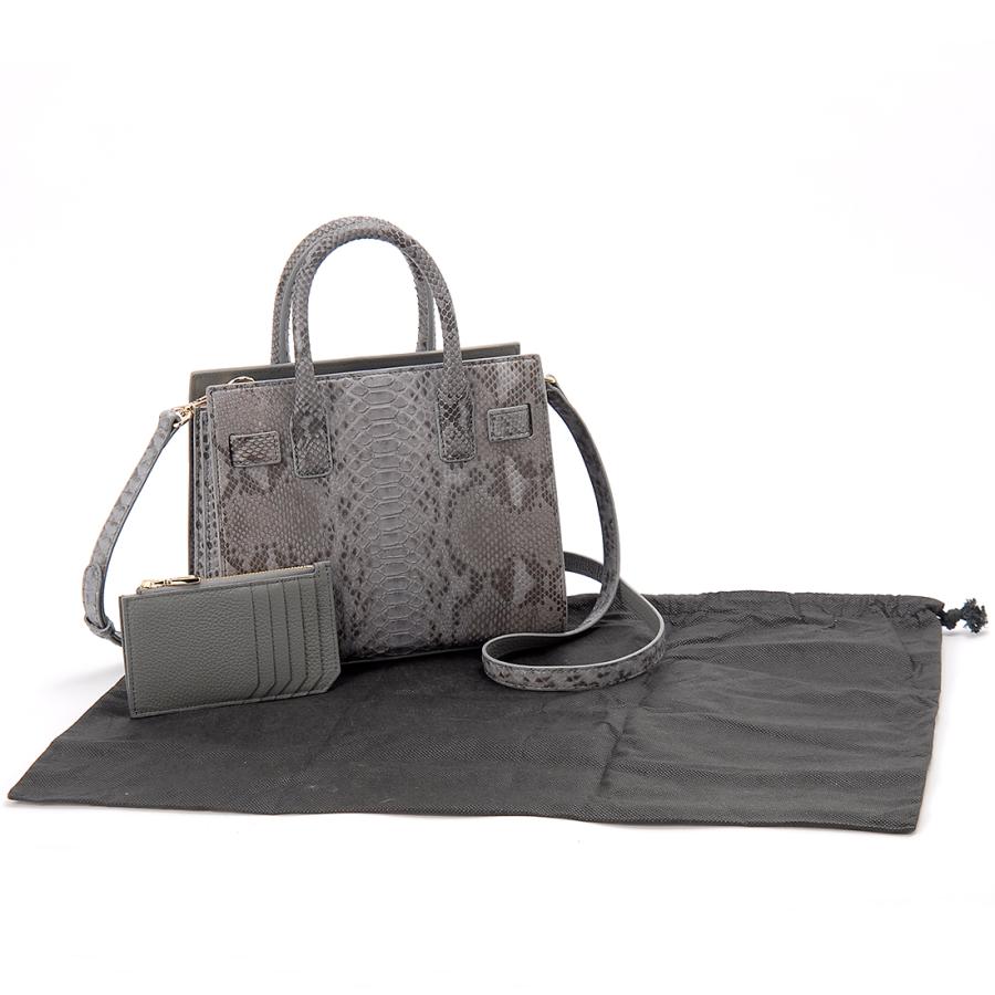RODANIA パイソン 2ウェイハンドバッグ カードケース付き