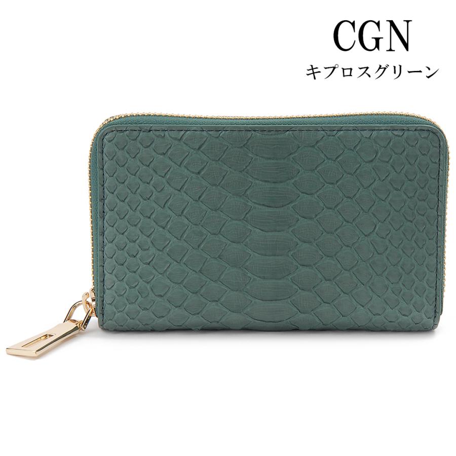 バレンタインセール ダイヤモンドパイソン 二つ折り財布　ハンディーウォレット パイソン ヘビ 蛇革 本革 開運 金運 財運 縁起 財布 |  | 04