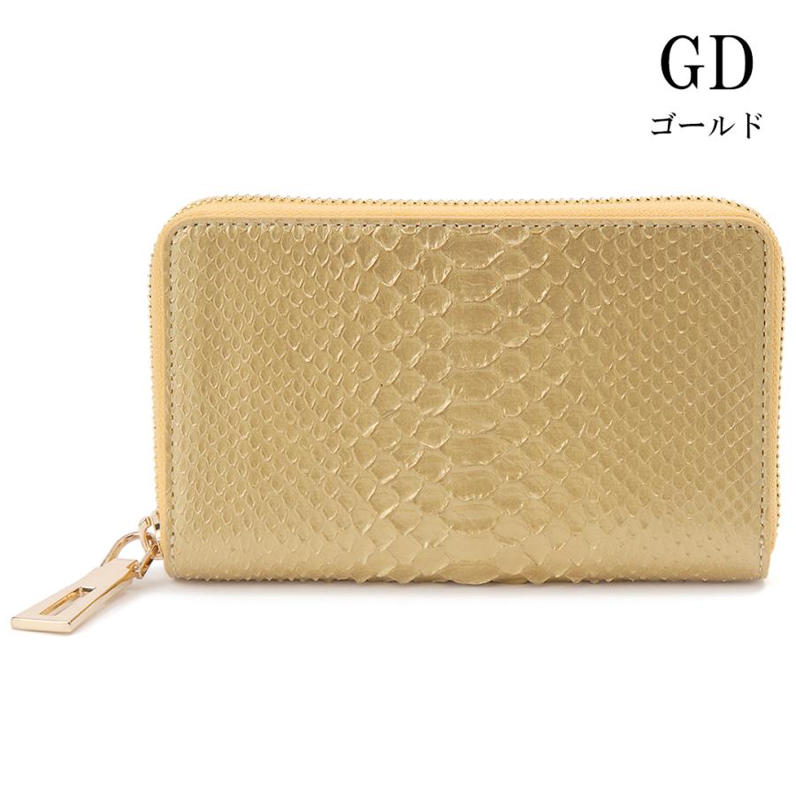 バレンタインセール ダイヤモンドパイソン 二つ折り財布　ハンディーウォレット パイソン ヘビ 蛇革 本革 開運 金運 財運 縁起 財布 |  | 05