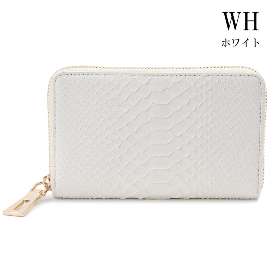 バレンタインセール ダイヤモンドパイソン 二つ折り財布　ハンディーウォレット パイソン ヘビ 蛇革 本革 開運 金運 財運 縁起 財布 |  | 08