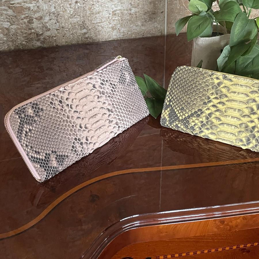 ダイヤモンド パイソン 長財布 ヘビ 蛇革 本革 開運 金運 財運 縁起