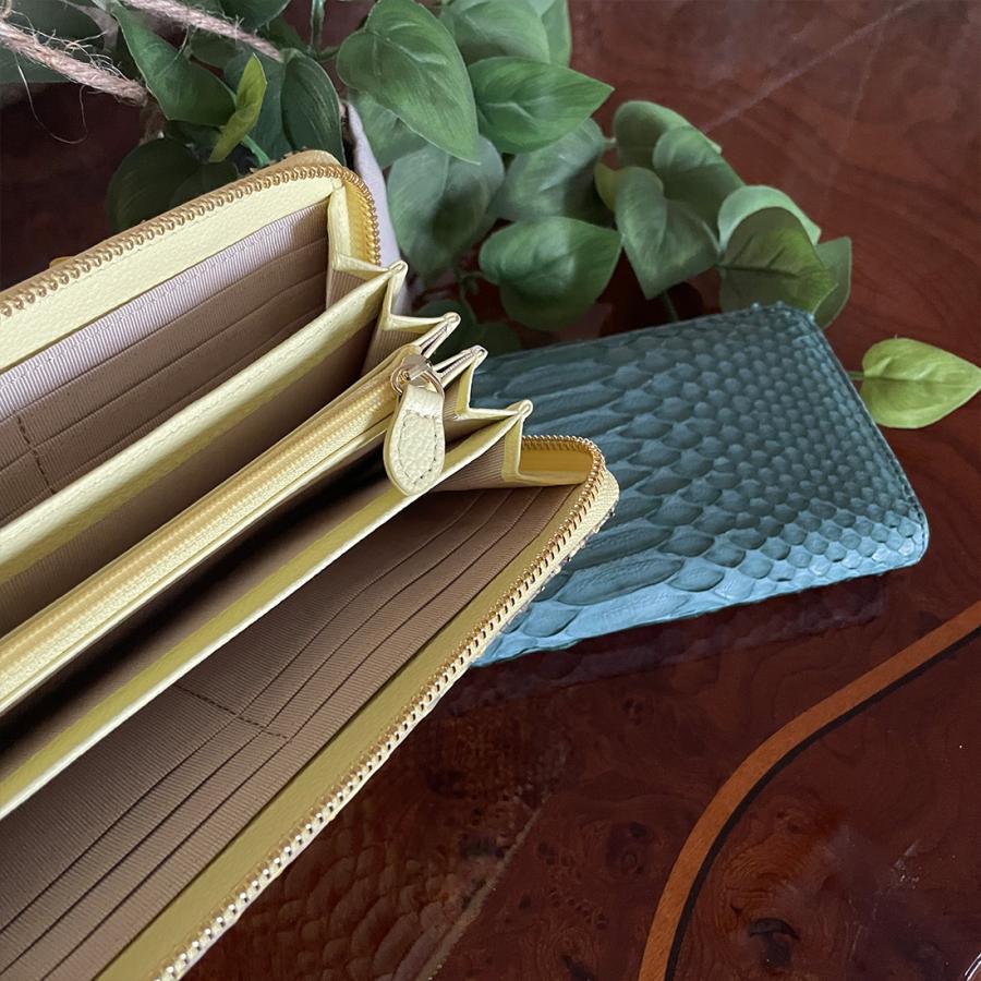 3月決算セール 在庫一掃セール ダイヤモンド パイソン ラウンドファスナー長財布 蛇革 長財布 本革 開運 金運 財運 縁起 財布 |  | 03