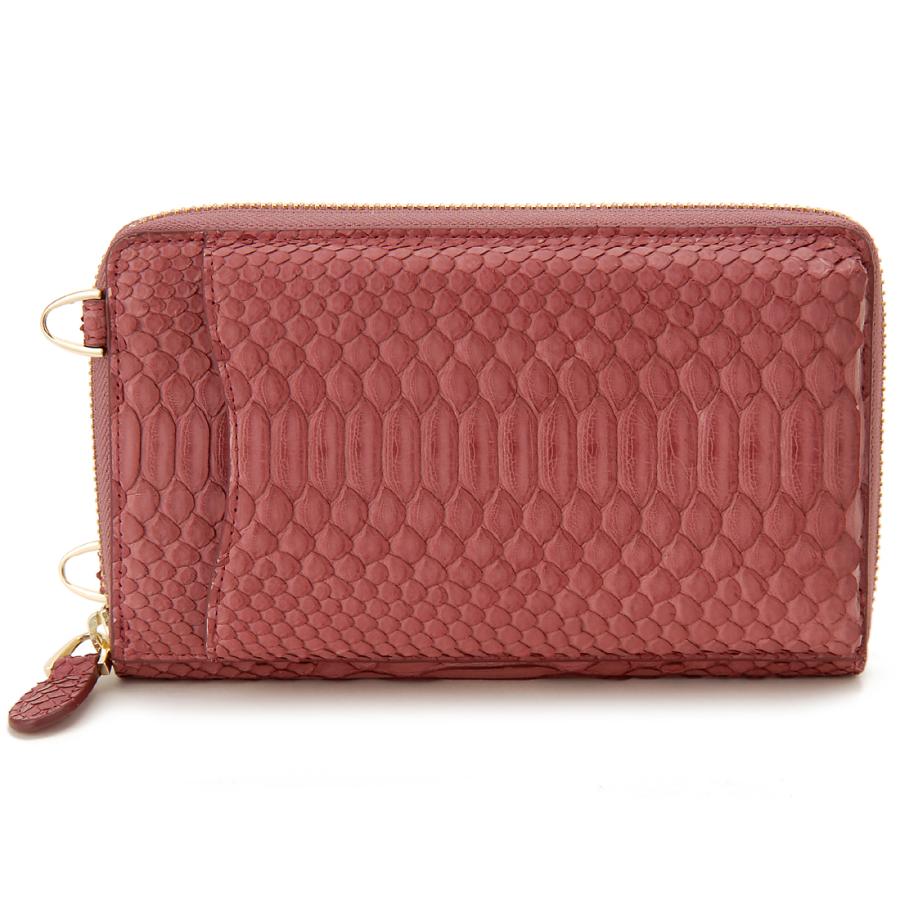 ダイヤモンドパイソン スマホポシェット ショルダーバッグ ヘビ