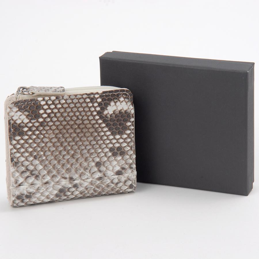 バレンタインセール 在庫一掃セール パイソン 二つ折り財布 コンパクト財布 パイソン ヘビ 蛇革 本革 開運 金運 財運 縁起 財布 |  | 10