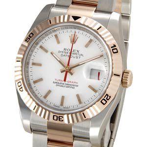ROLEX ロレックス オイスターパペチュアル デイトジャスト ターノグラフ ピンクゴールドベゼル メンズ 116261 ホワイト | 