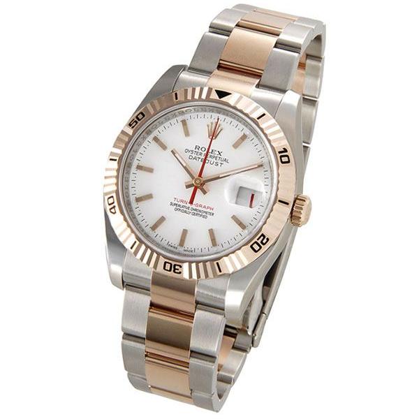 ROLEX ロレックス オイスターパペチュアル デイトジャスト ターノグラフ ピンクゴールドベゼル メンズ 116261 ホワイト |  | 01