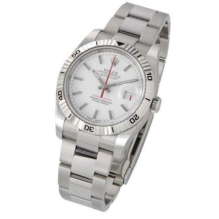 ROLEX ロレックス オイスターパペチュアル デイトジャスト ターノグラフ ホワイトゴールドベゼル メンズ 116264 ホワイト |  | 01