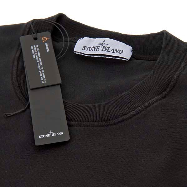 STONE ISLAND ストーンアイランド トレーナー メンズ ブラック STONE ISLAND ストーンアイランド トレーナー メンズ ブラック