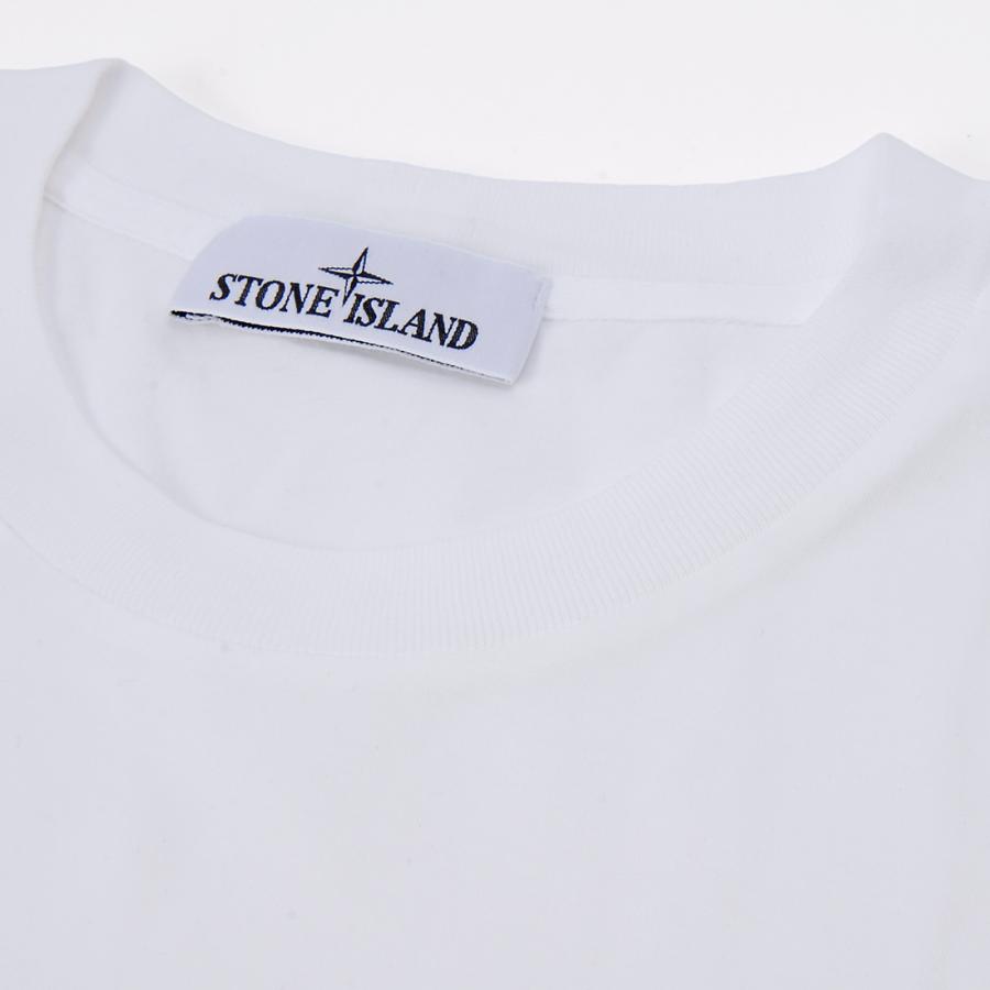 STONE ISLAND ストーンアイランド ロンT メンズ ホワイト 長袖 T STONE ISLAND ストーンアイランド ロンT メンズ ホワイト 長袖 T