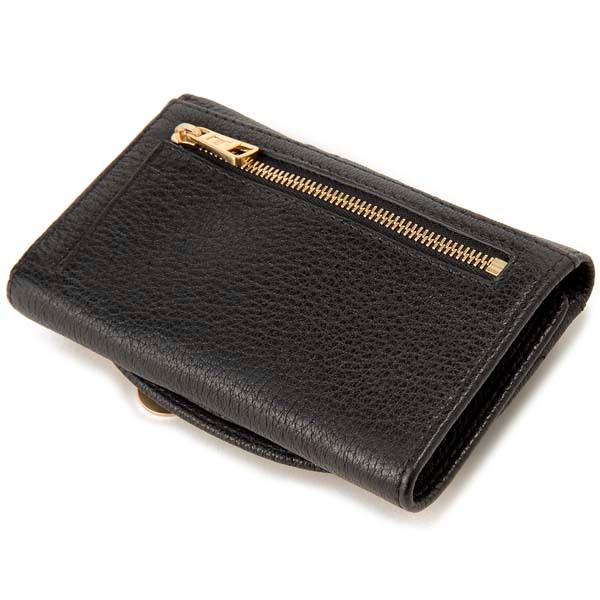 新品同様　SeeByChloe シーバイクロエ　三つ折り財布　ハナ　ブラック系 SEE BY CHLOE（シーバイクロエ） 財布 三つ折り財布 チルダ トリ