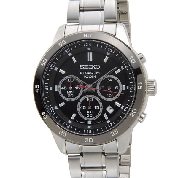 セイコー SEIKO SKS527P1 クロノグラフ クオーツ ブラック メンズ 腕時計｜s-select