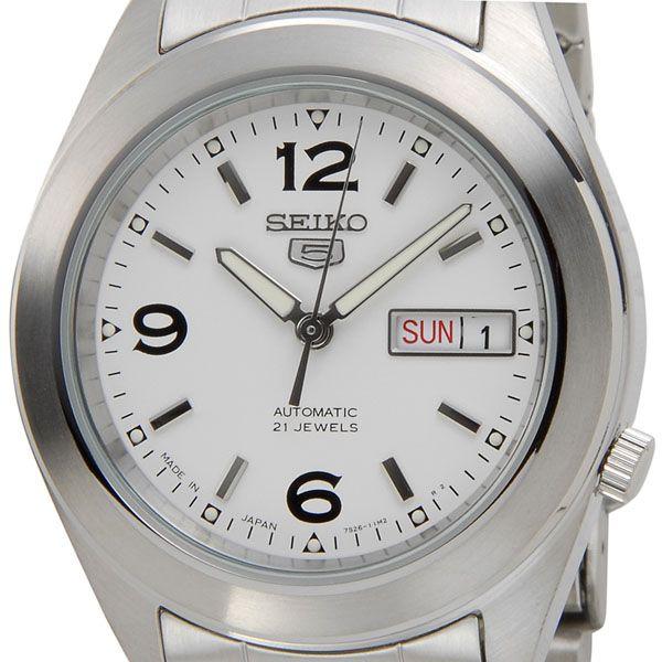 SEIKO 5 セイコーファイブ メンズ 腕時計 SNKM73J1 日本製 SEIKO5 セイコー5 オートマティック 自動巻き ホワイト ブランド｜s-select