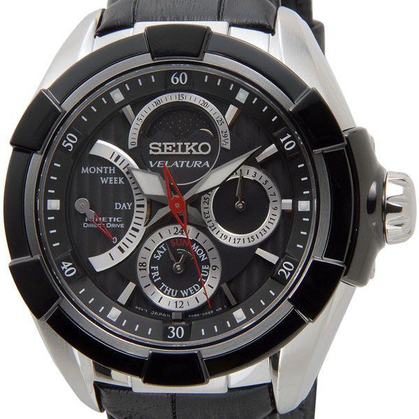 セイコー SEIKO メンズ 腕時計 SRX009P2 VELATURA KINETIC DIRECT DRIVE ベラチュラ キネティック ダイレクト ドライブ ブラック ブランド｜s-select