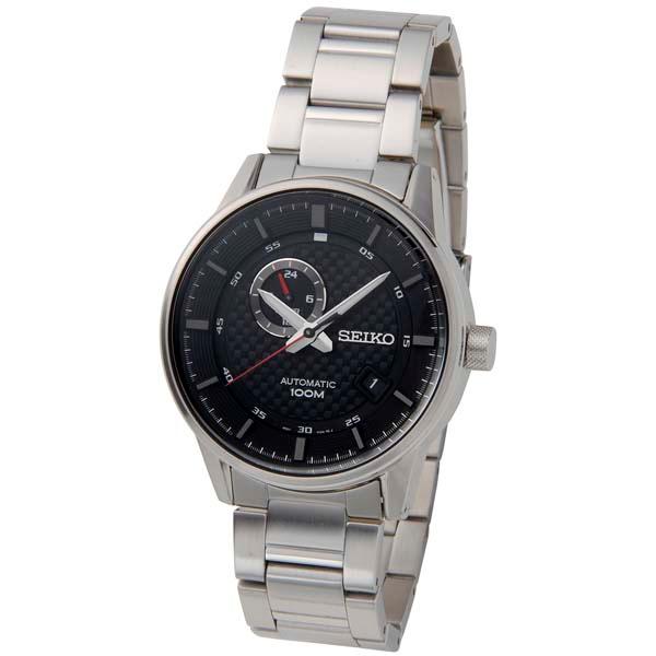 スーパーセール SEIKO セイコー オートマチック メンズ 腕時計 SSA381K1 100m防水 ブラック×シルバーの画像