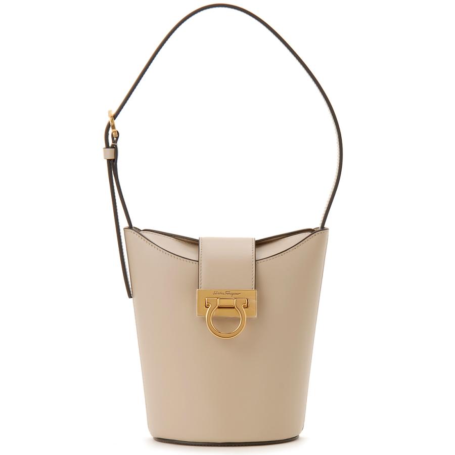フェラガモ　ベージュ ショルダーバッグ リングロック付き FERRAGAMO フェラガモ Ferragamo ショルダーバッグ レディース