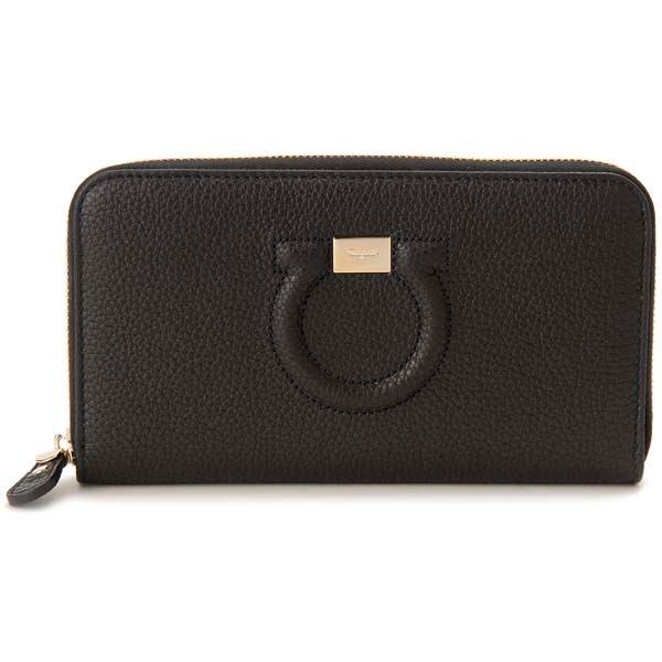 FERRAGAMO（フェラガモ） 財布 ラウンドファスナー長財布 ブラック 22