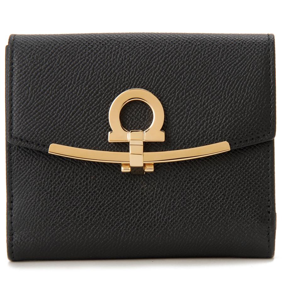 Ferragamo フェラガモ 二つ折り財布 レディース 22 C877 673998 ガンチーニ FERRAGAMO（フェラガモ） 二つ折り財布 レディース 22 C877 673998