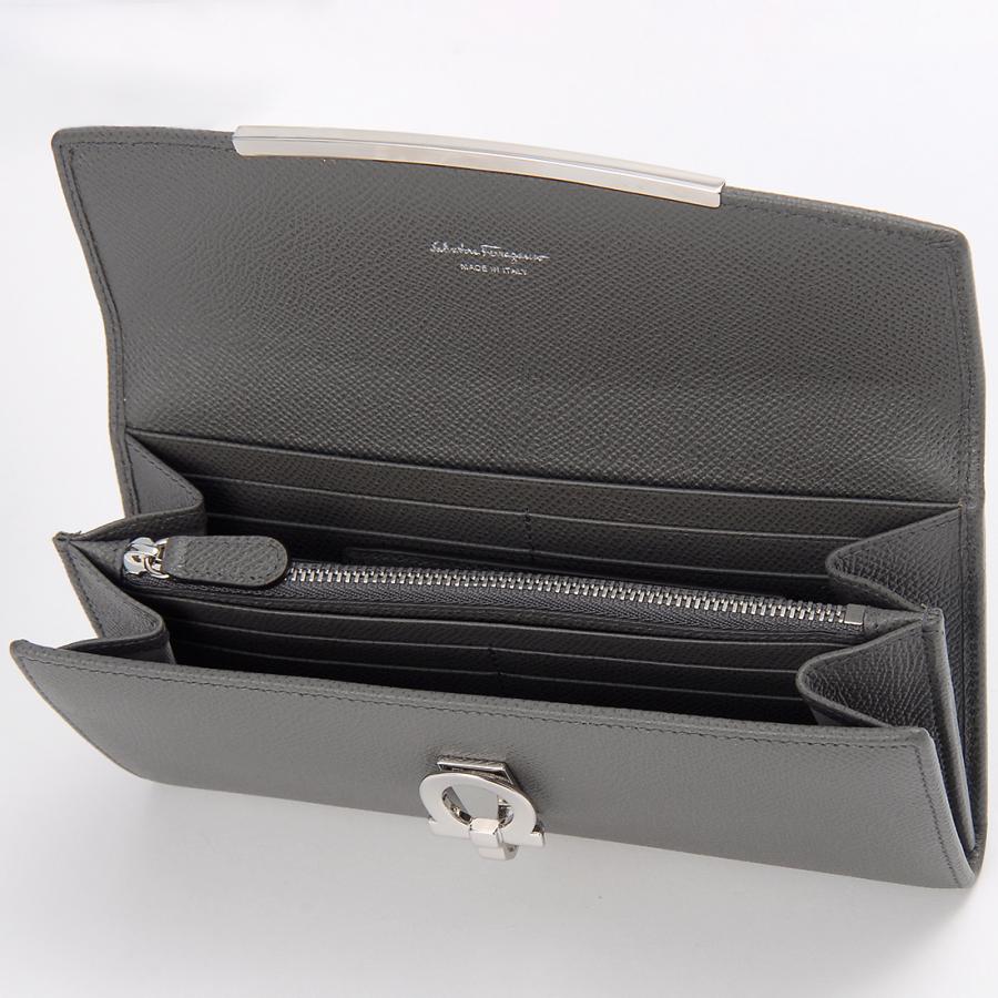 FERRAGAMO（フェラガモ） 長財布 レディース グレー 22 D150 762989