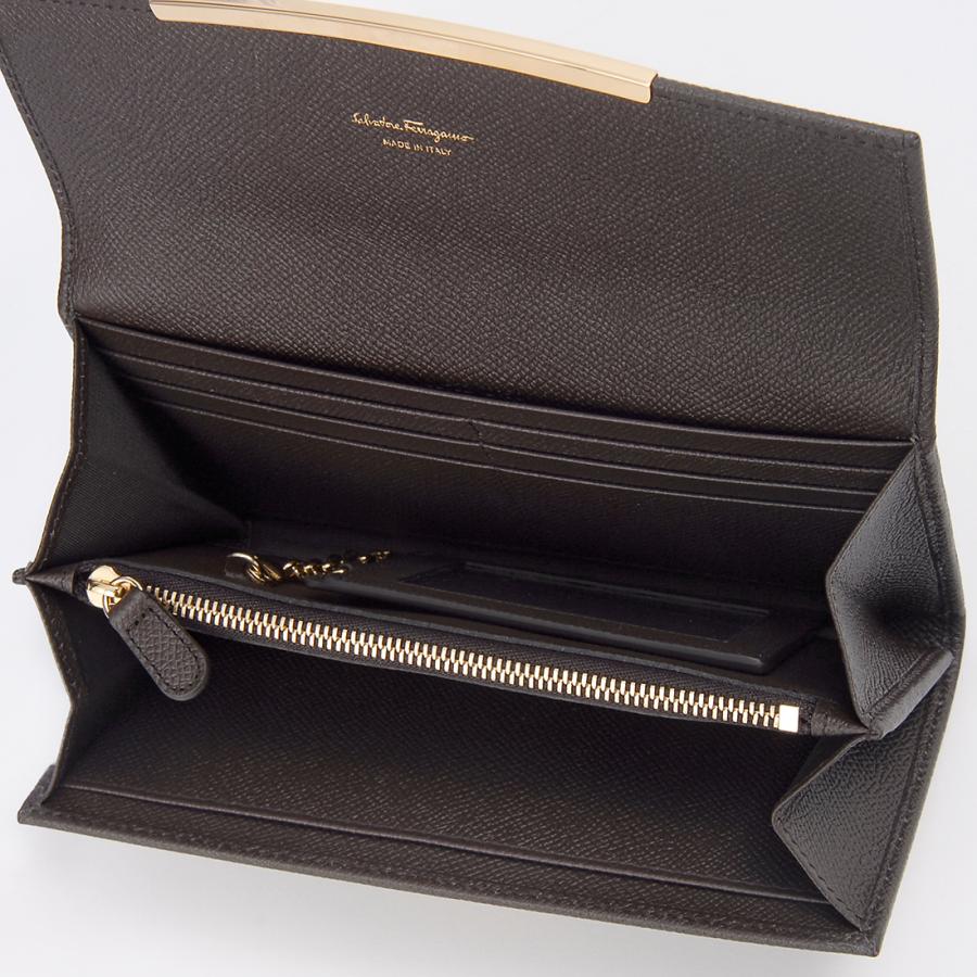 ボーナスストアPlus10％対象店 フェラガモ Ferragamo 長財布 レディース ブラウン 22 D150 770282 ガンチーニの画像