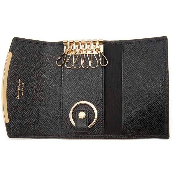 FERRAGAMO Ferragamo フェラガモ キーケース ブラック 22 D151