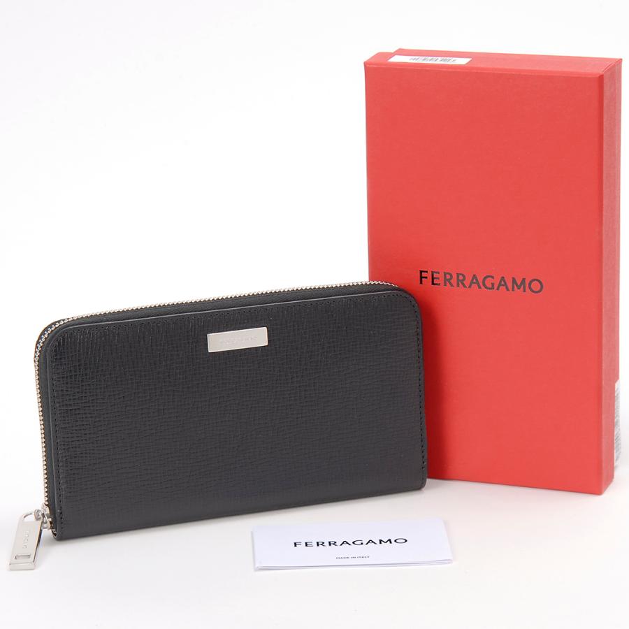 ボーナスストアPlus10％対象店 フェラガモ Ferragamo 長財布 メンズ ブラック 66 1225 763280 LINGOTTO NEW REVIVALの画像