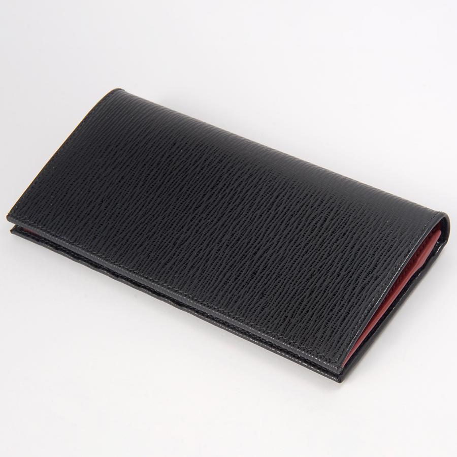 フェラガモ Ferragamo 長財布 メンズ ブラック 66 A069 686018 REVIVAL GANCIO BICOLORの画像
