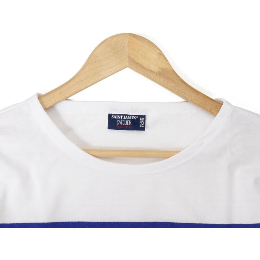 【美品】セントジェームス/NAVALナヴァル/ 長袖シャツ/T5 白/黒 Saint James/セントジェームス NAVAL NEIGE/NOIR(ホワイト