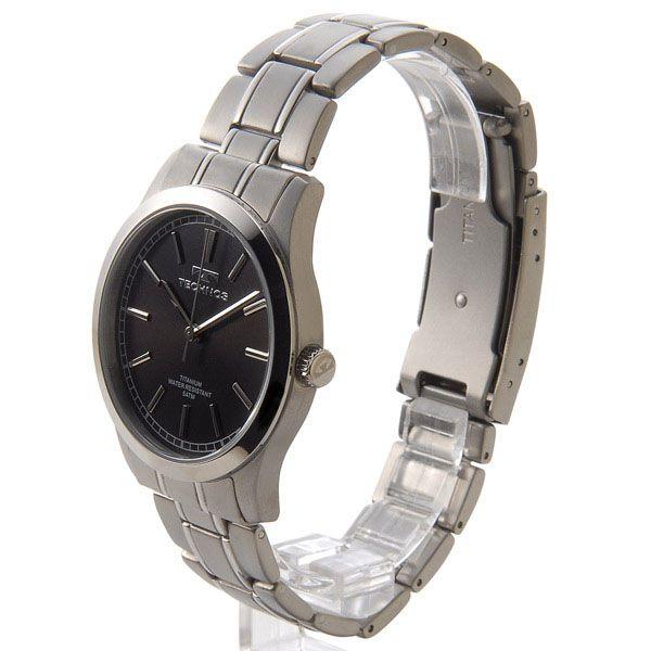 テクノス TECHNOS T1079IB チタンブレス クォーツ ブラック×シルバー メンズ腕時計｜s-select｜02