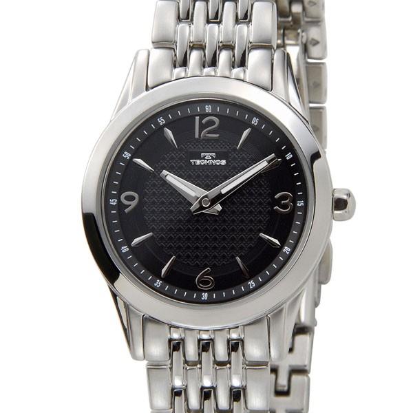 テクノス TECHNOS レディース 腕時計 T6825SB クオーツ ステンレス 薄型 ブラック  ブランド｜s-select