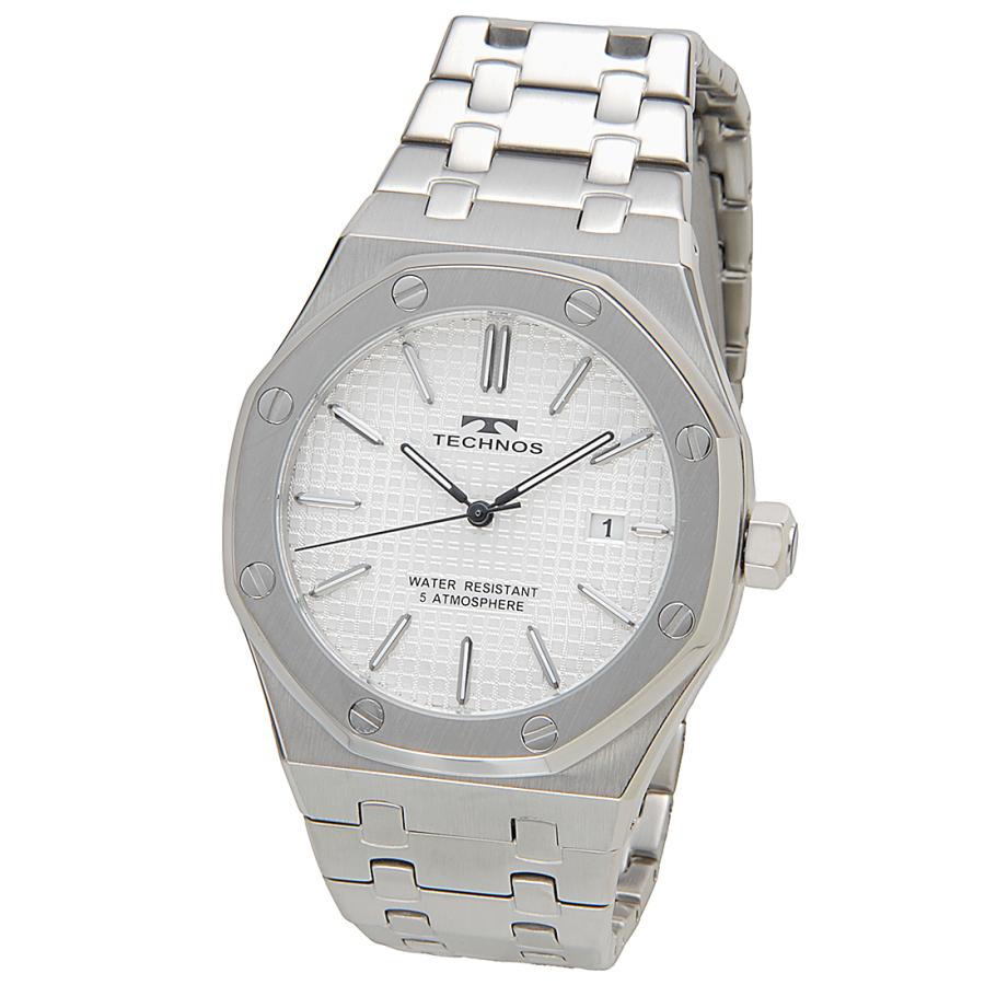 TECHNOS（テクノス） TECHNOS T9C07SS デイト メンズ 腕時計 ホワイト