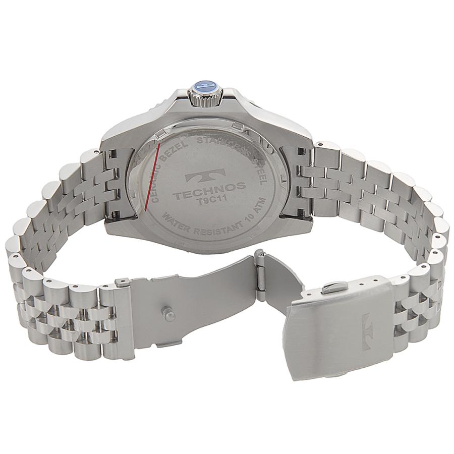TECHNOS（テクノス） 期間限定セール メンズ 腕時計 ブラック×シルバー 