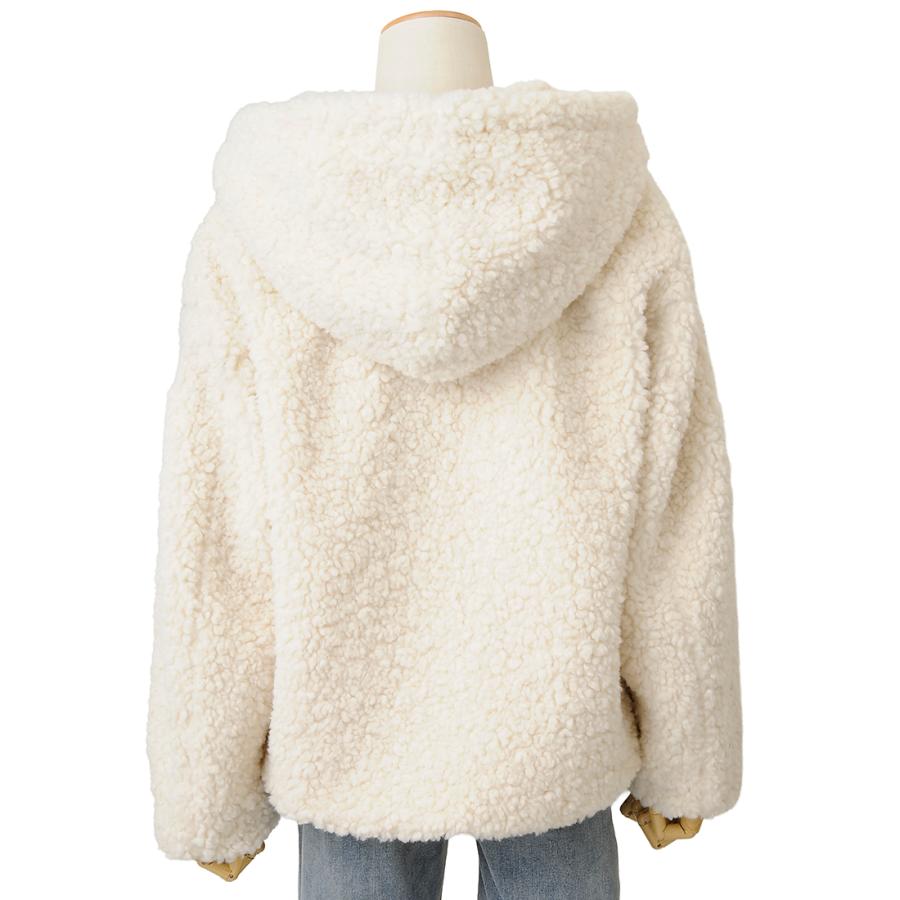 ボーナスストアPlus10％対象店 タトラス TATRAS ボアブルゾン レディース アイボリー LJXA0042033588 02 IPAMA イパマの画像