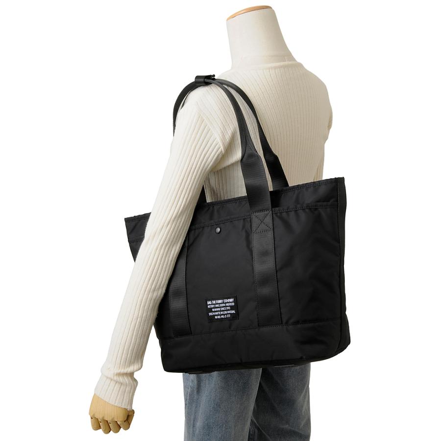 THE FUNNY COMPANY ザ・ファニーカンパニー マットナイロン トートバッグ メンズ レディース ブラック TFC-M021-001 ザ・ファニーカンパニー THE FUNNY COMPANY マットナイロン トート