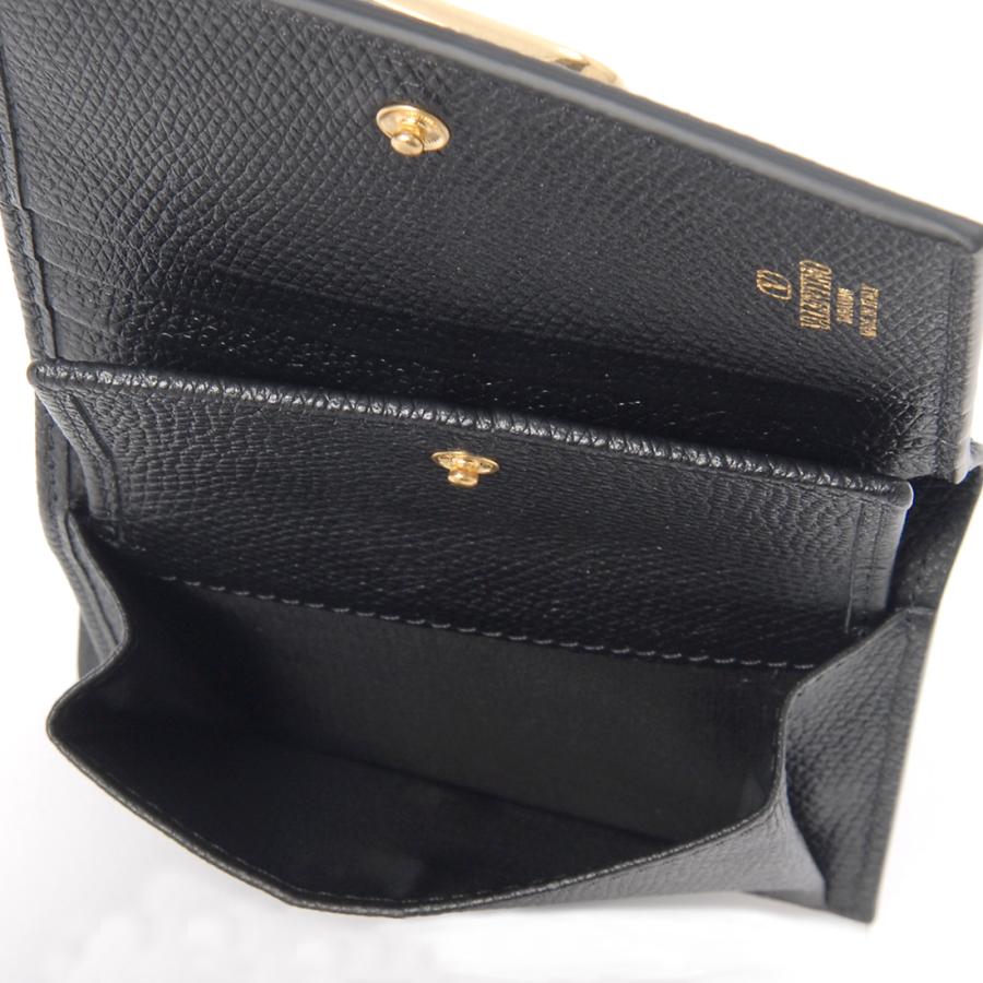 VALENTINO ヴァレンティノ 二つ折り財布 レディース ブラック VALENTINO ヴァレンティノ 二つ折り財布 レディース ブラック