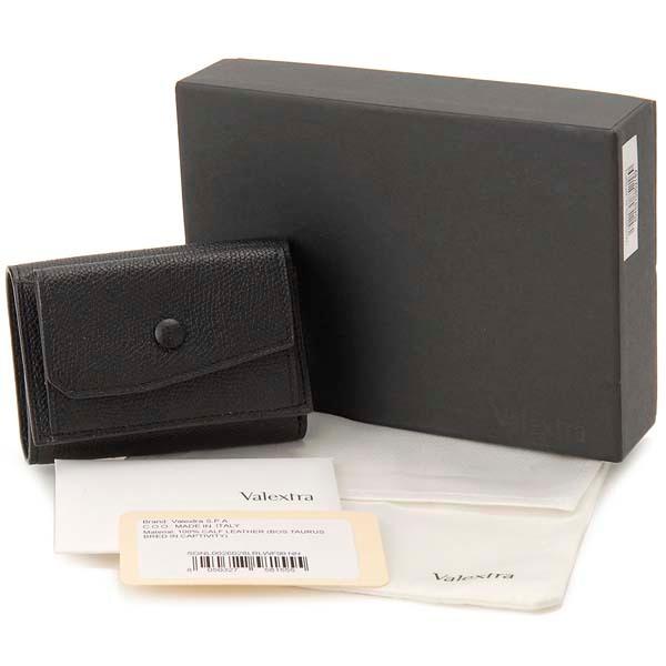 ヴァレクストラ 折財布 三つ折り財布 ブラック 0026028LRLWF99NN Valextra ヴァレクストラ 折財布 三つ折り財布 ブラック V8L26