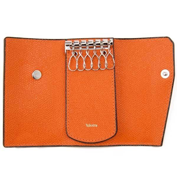 ヴァレクストラ キーケース オレンジ 0076028LRDKH99AN Valextra ヴァレクストラ キーケース オレンジ V1L76-028-00AR