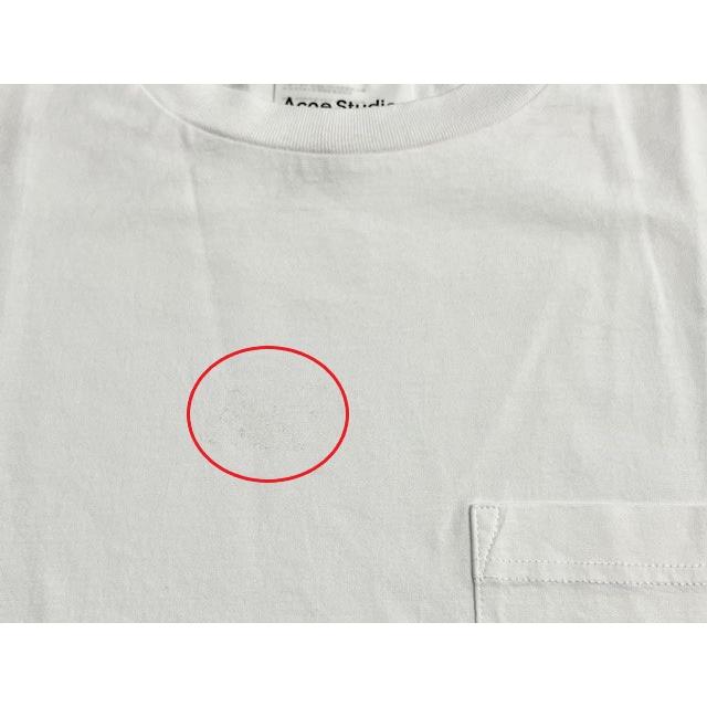 訳あり　正面に生地汚れあり　Acne Studios　アクネストゥディオズ　Tシャツ　レディース メンズ　ホワイト ACS009CL0198-WH-XXS　T SHIRT　Tシャツ 超paypay祭 訳あり 正面に生地汚れあり Acne Studios アクネ