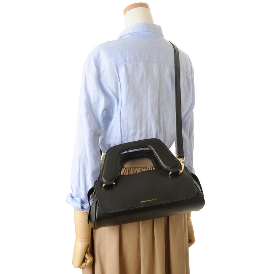 訳あり　型崩れ、チェーンストラップなし　aim エイム ハンドバッグ レディース ブラック 004SC BL ミニオリビア 訳あり 型崩れ、チェーンストラップなし aim エイム ハンドバッグ