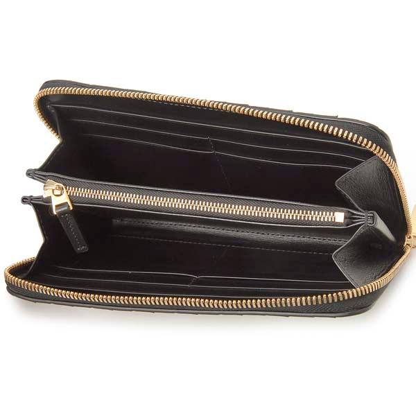 訳あり　保存箱に破れ、説明冊子の袋にはがれあり　Bottega Veneta ボッテガヴェネタ ラウンドファスナー長財布 ブラック 608053 VCPP 28425の画像