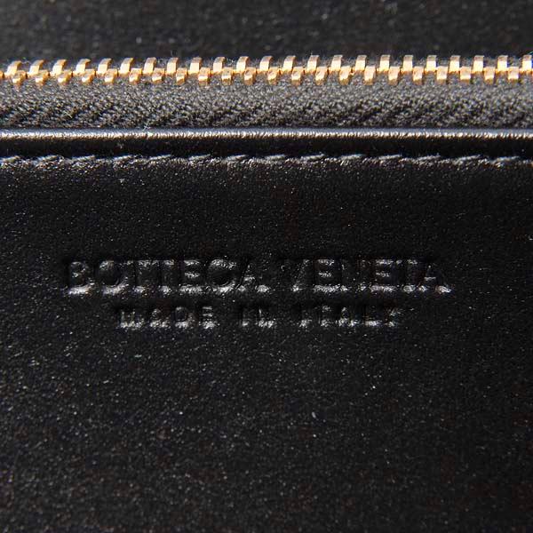 訳あり　保存箱に破れ、説明冊子の袋にはがれあり　Bottega Veneta ボッテガヴェネタ ラウンドファスナー長財布 ブラック 608053 VCPP 28425の画像