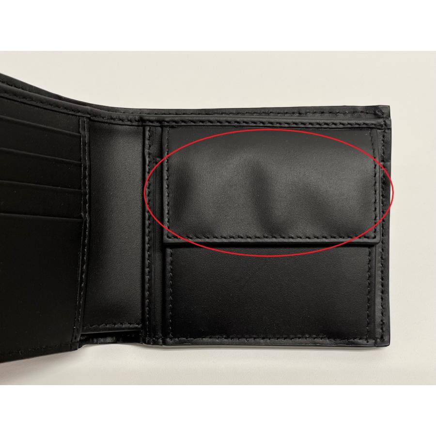訳あり 小銭入れ部分の波うち、札入れ部分にたるみ、汚れあり Bottega 