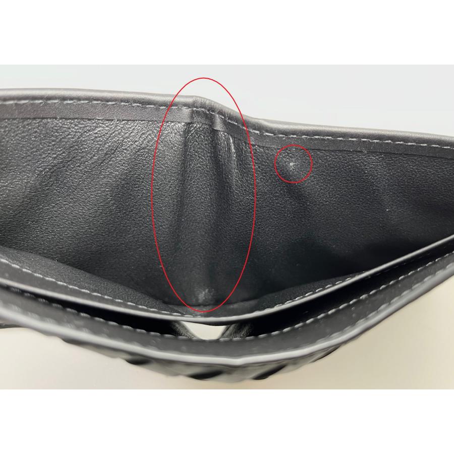 訳あり 小銭入れ部分の波うち、札入れ部分にたるみ、汚れあり Bottega 