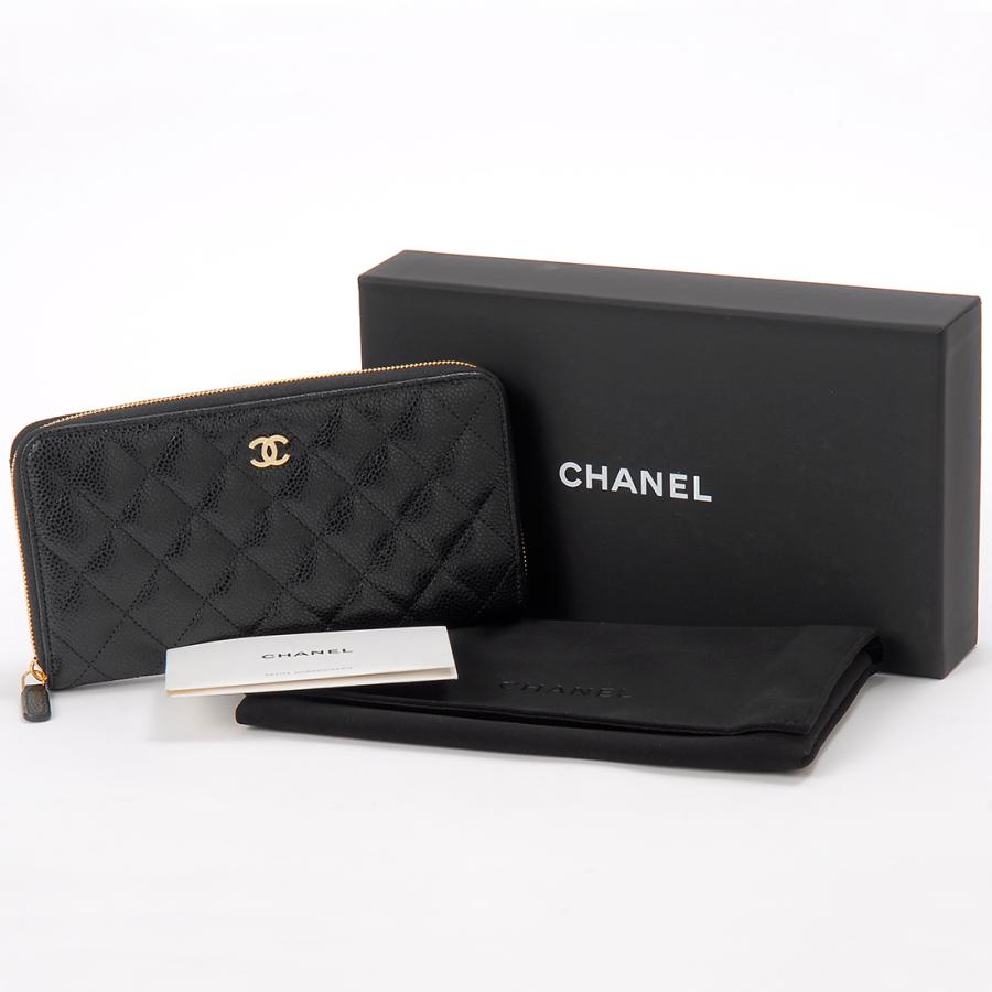 CHANEL ブラック レザー 長財布 箱付き CHANEL ブラック レザー 長財布 【公式通販】
