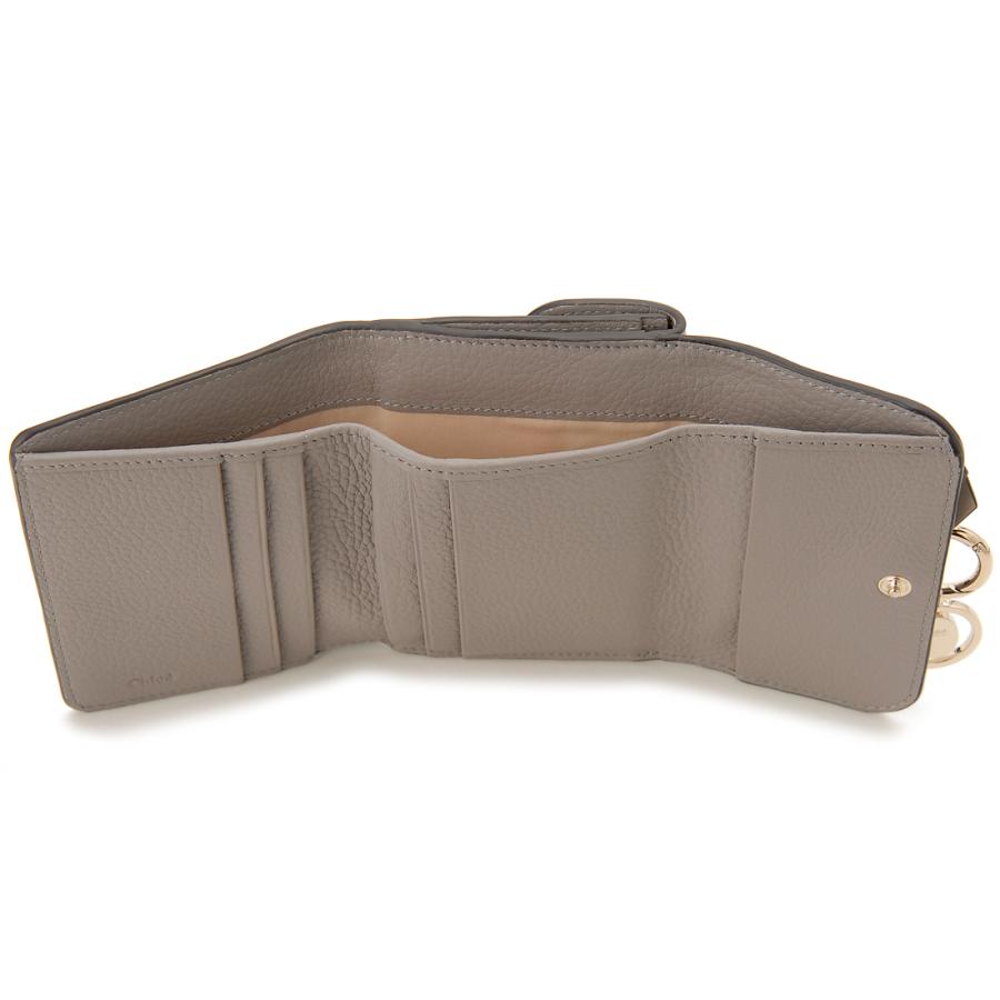 訳あり 札入れ内側に汚れあり クロエ Chloe 三つ折り財布 ブラック